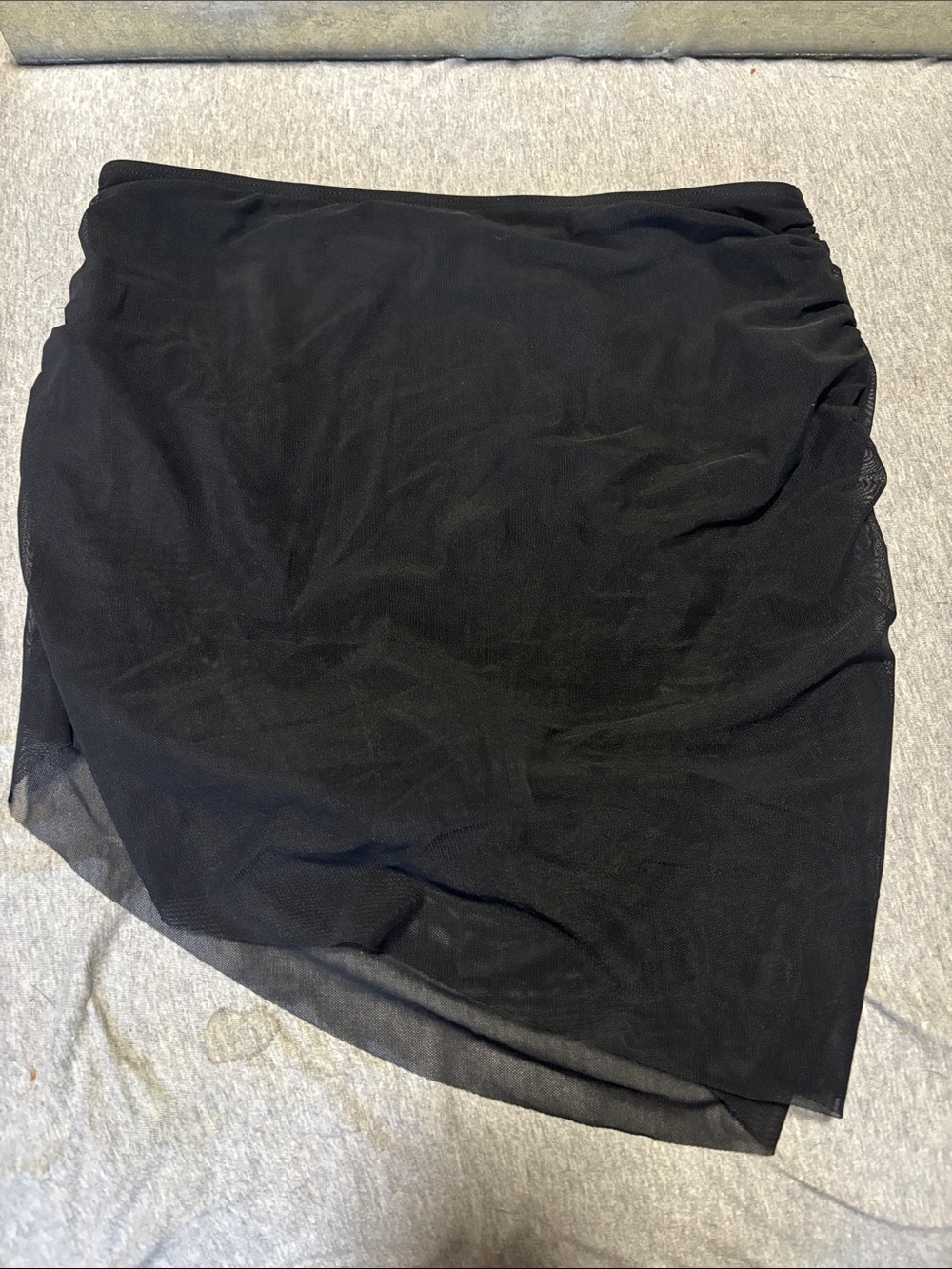 Women’s Black Mesh Overlay Skirt